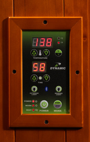 Dynamic Heming 2-person Corner Low EMF (Under 8MG) FAR Infrared Sauna (Canadian Hemlock)