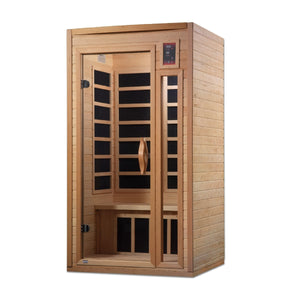 Golden Designs Geneva Elite 1-2-person PureTech™ Near Zero EMF (Under 2MG) FAR Infrared Sauna (Canadian Hemlock)