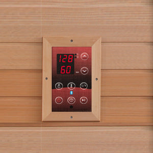 Golden Designs Geneva Elite 1-2-person PureTech™ Near Zero EMF (Under 2MG) FAR Infrared Sauna (Canadian Hemlock)