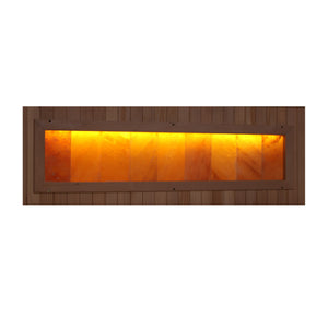 Golden Designs 3-Person Full Spectrum PureTech™ Near Zero EMF FAR Infrared Sauna with Himalayan Salt Bar (Canadian Hemlock)