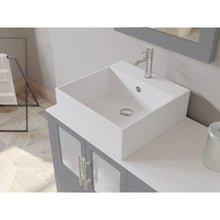 63 Inch Gray Wood and Porcelain Vessel Sink Double Vanity Set