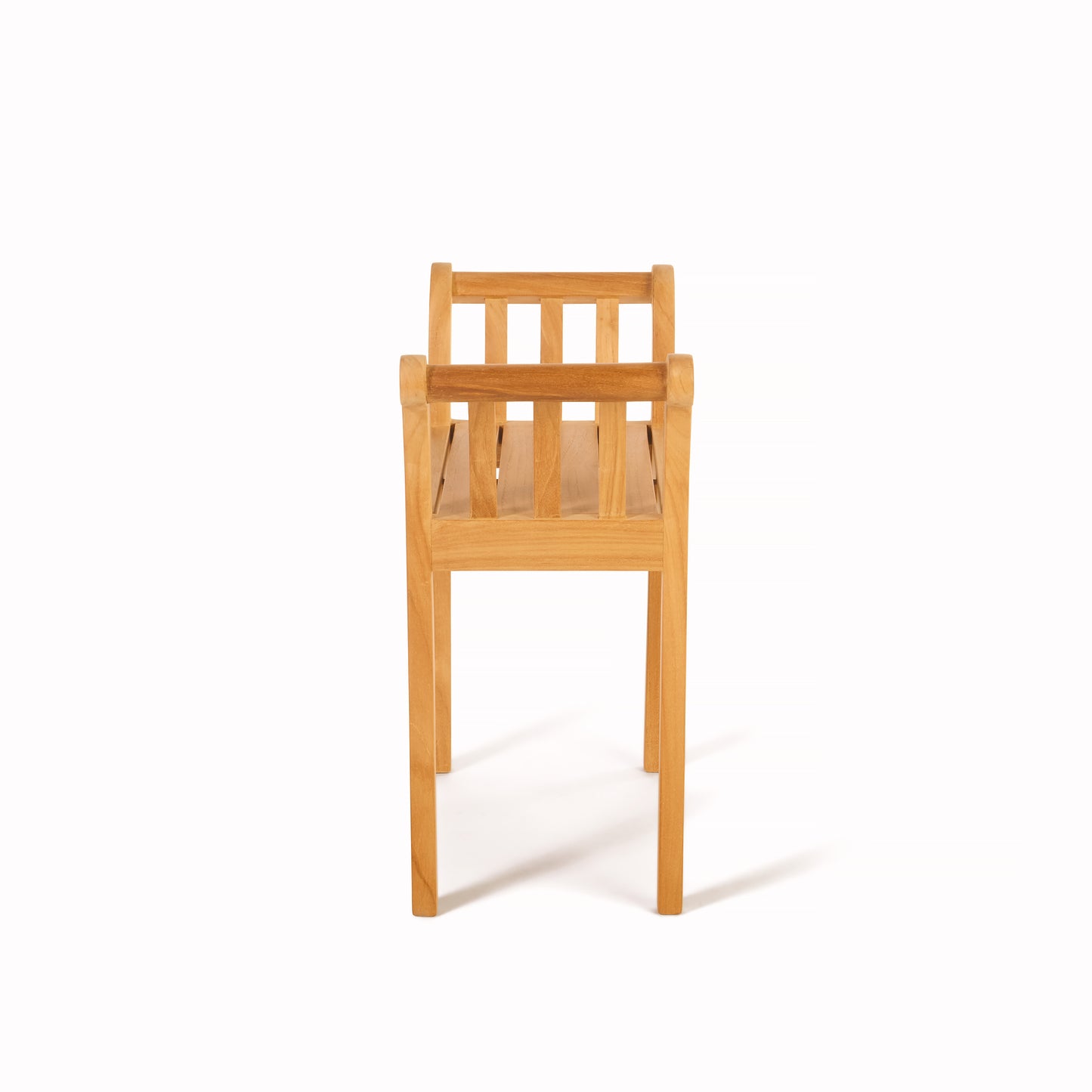 Teak Backless Bench-Stool Empire with Handles
