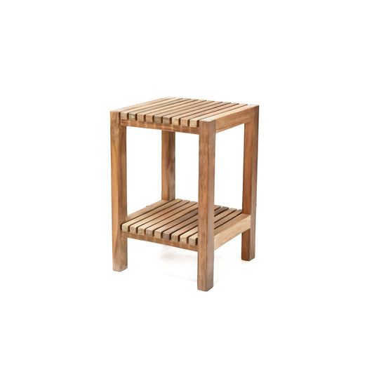 Teak Shower Bench Fiji 12" (30 cm) with Shelf