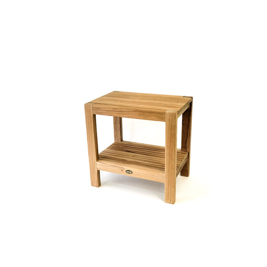 Teak Shower Bench Fiji 18" (45 cm) with Shelf