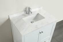 Eviva Lime 36" Bathroom Vanity with White Jazz Marble Carrera Top