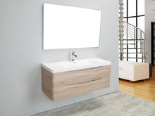 Eviva Smile 48″ White Oak Wall Mount Modern Bathroom Vanity w/ White Integrated Top