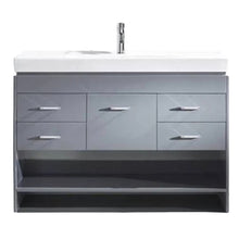 Totti Gloria 48 inch Grey Bathroom Vanity with White Integrated Porcelain Sink