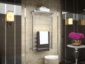 Eve 8-Bar Stainless Steel Wall Mounted Electric Towel Warmer Rack