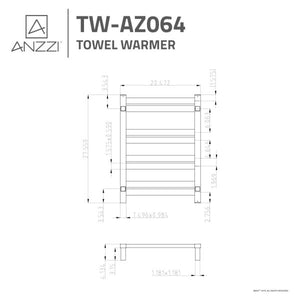 Tahitian Series 8-Bar Stainless Steel Wall Mounted Towel Warmer
