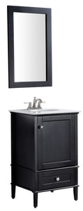 Alexander 21 in. W x 34.4 in. H Bathroom Vanity Set in Rich Black