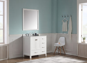 Chateau 36 in. W x 35 in. H Bathroom Bath Vanity Set in Rich White