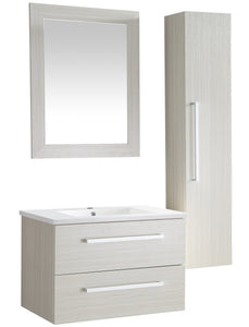 Conques 30 in. W x 20 in. H Bathroom Vanity Set in Rich White