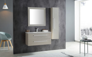 Conques 39 in. W x 20 in. H Bathroom Vanity Set in Rich White