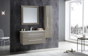 Conques 39 in. W x 20 in. H Bathroom Vanity Set in Rich Gray