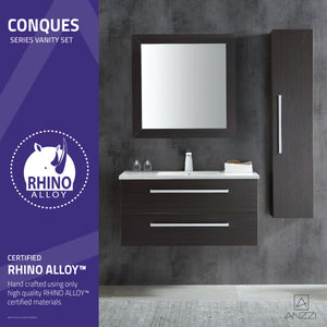Conques 39 in. W x 20 in. H Bathroom Vanity Set in Rich Umber
