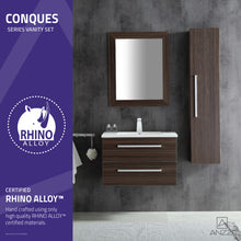 Conques 30 in. W x 20 in. H Bathroom Vanity Set in Rich Brown