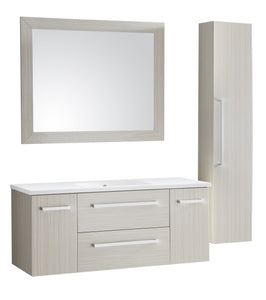 Conques 48 in. W x 20 in. H Bathroom Vanity Set in Rich White