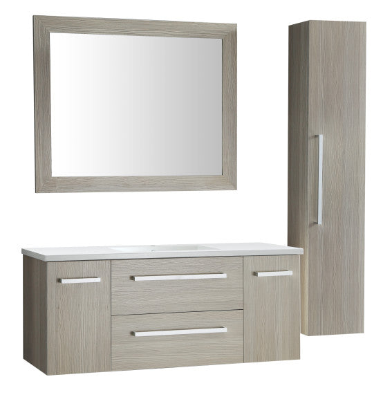 Conques 48 in. W x 20 in. H Bathroom Vanity Set in Rich Gray