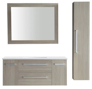 Conques 48 in. W x 20 in. H Bathroom Vanity Set in Rich Gray