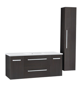 Conques 48 in. W x 20 in. H Bathroom Vanity Set in Rich Umber