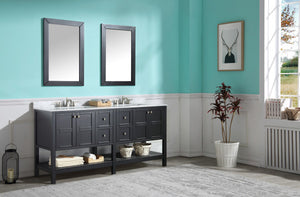 Montaigne 72 in. W x 35 in. H Bathroom Vanity Set in Rich Black