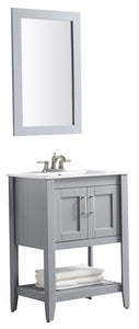 Mosset 24 in. W x 34 in. H Bathroom Vanity Set in Rich Gray