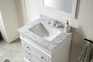 Wineck 30 in. W x 35 in. H Bathroom Bath Vanity Set in Rich White