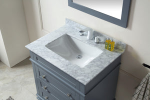 Wineck 30 in. W x 35 in. H Bathroom Bath Vanity Set in Rich Gray