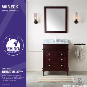 Wineck 36 in. W x 35 in. H Bathroom Vanity Set in Rich Chocolate